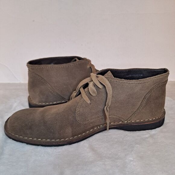 John Varvatos U.S.A. Corduroy Chukka Boots Mens 11.5M Tan Desert - Picture 6 of 13
